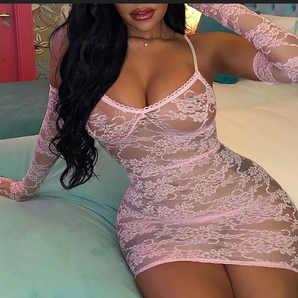 Other - pink chemise with thong 2X